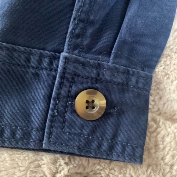 CRAZY 8 Girls Utility Cargo Jacket Below Hip Zip Up Velcro Sz S 5/6 Navy Blue - Picture 9 of 15